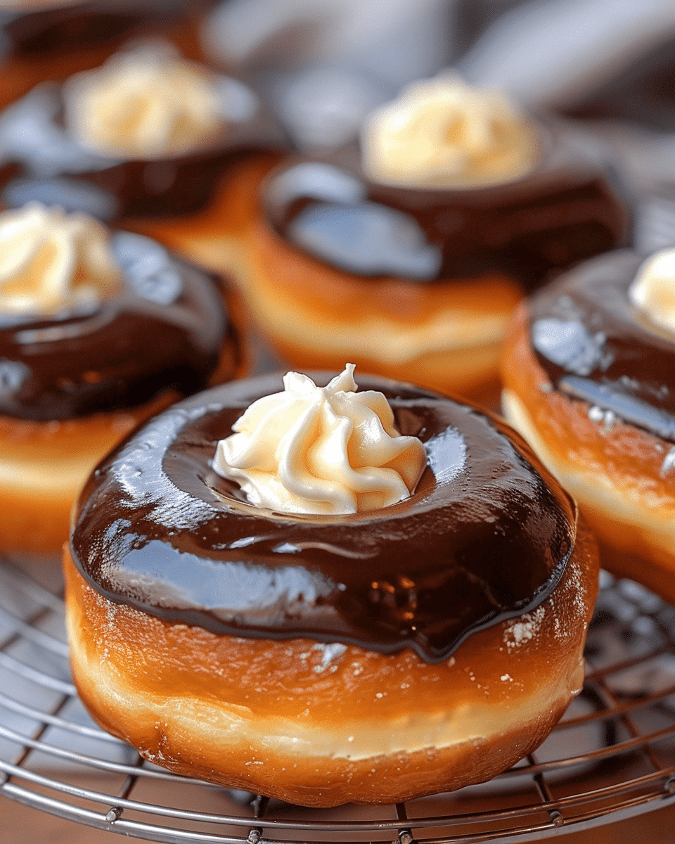 Homemade Boston Cream Donuts in Minutes