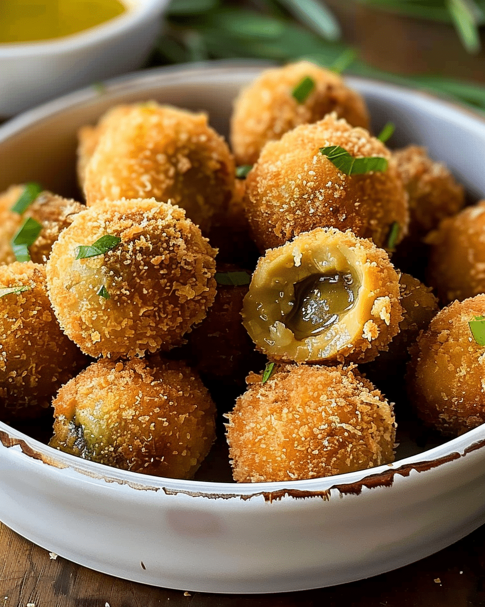 Italian Fried Stuffed Olives