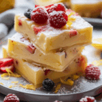 Lemon Butter Mochi with Berry Crunch Topping: A Refreshing & Chewy Dessert