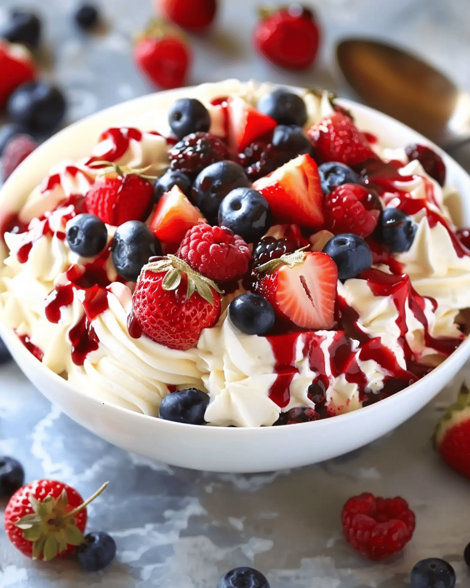 Patriotic Berry Cheesecake Salad