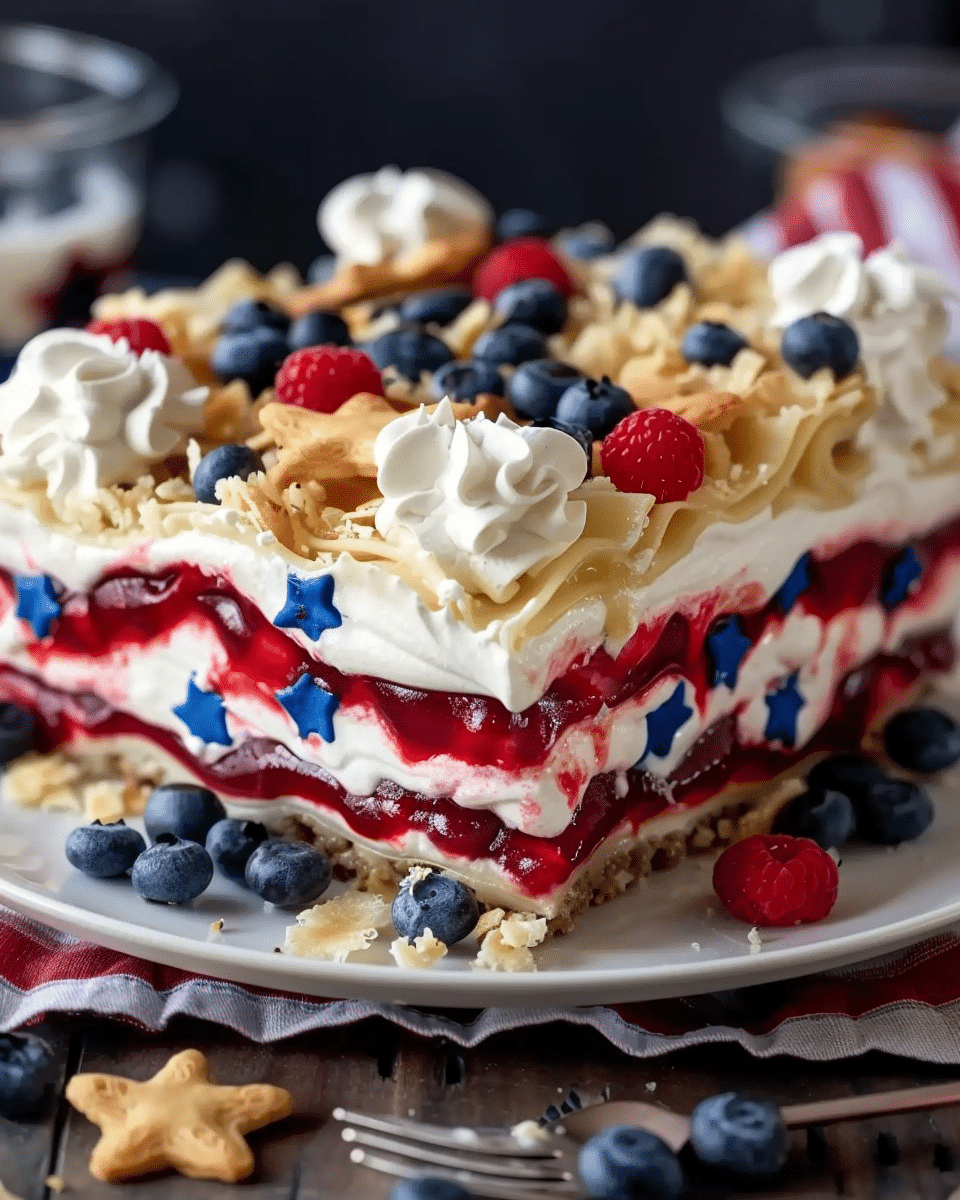 Patriotic Lasagna Dessert Recipe