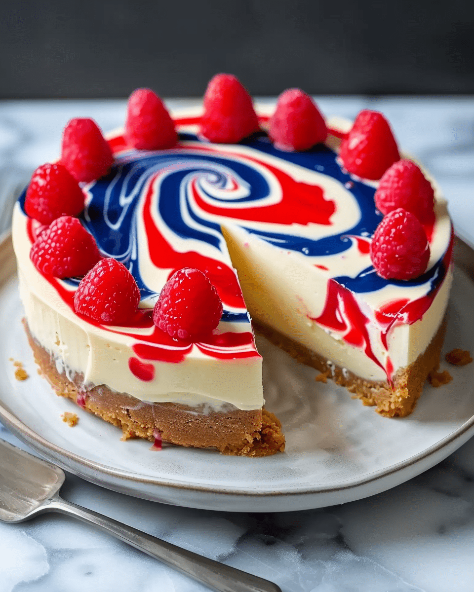 Patriotic Swirl Cheesecake Recipe