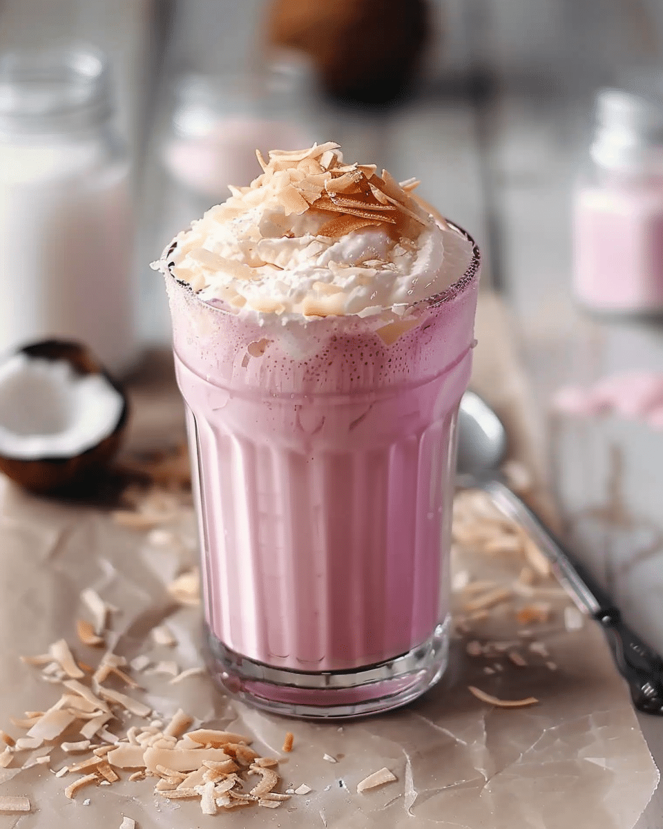 Pink Coconut Iced Latte Recipe