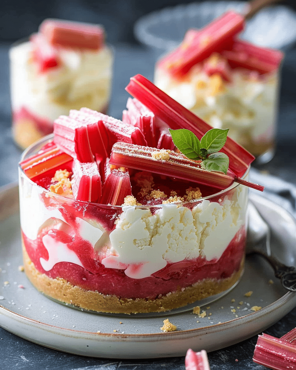Rhubarb Cheesecake Creams
