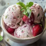 Roasted Strawberries & Lime Basil Ice Cream: A Fresh and Flavorful Delight