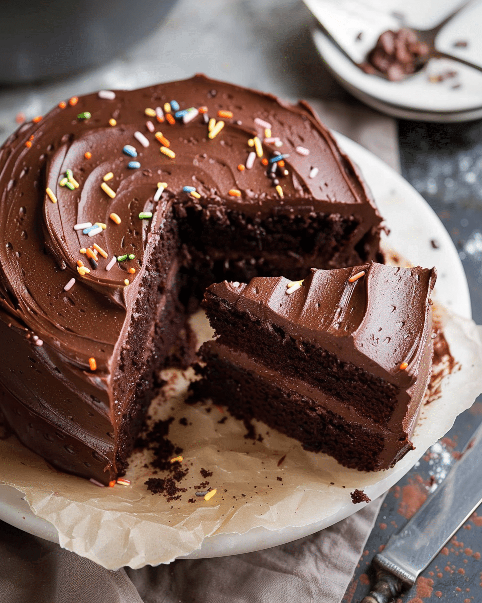 Single Layer Chocolate Cake