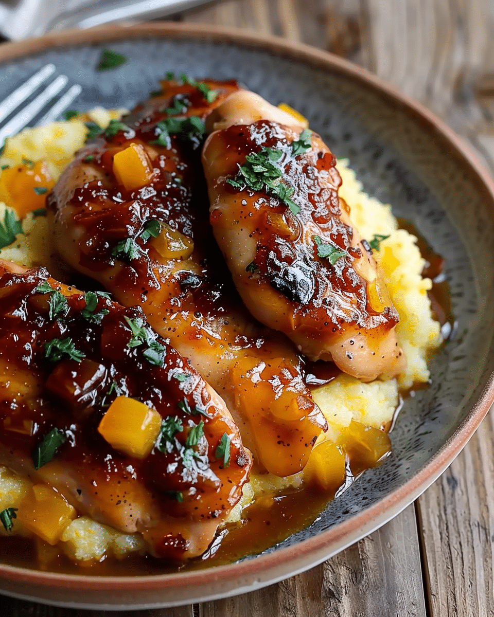Spicy Maple Glazed Chicken with Cheddar Polenta: An Incredible 7-Step Recipe