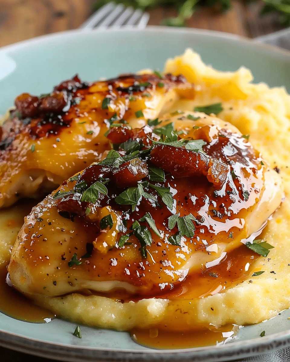 Spicy Maple Glazed Chicken with Cheddar Polenta: An Incredible 7-Step Recipe