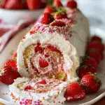 Strawberry Birthday Cake Roll