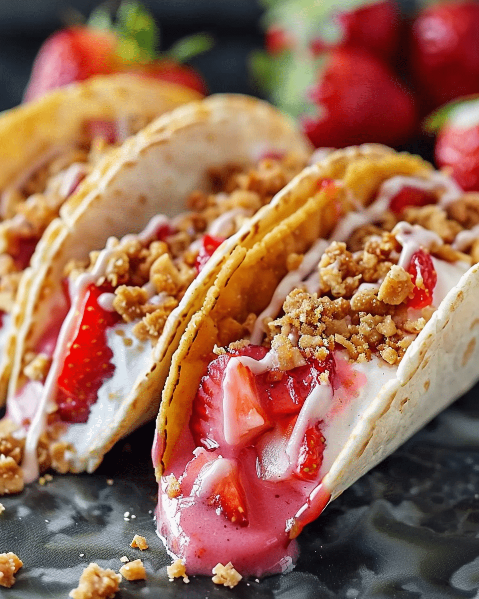 Strawberry Crunch Cheesecake Tacos: A Sweet and Fun Twist on a Classic