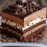 Triple Layer Chocolate Mousse Cake