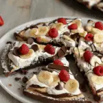 Banana Split-Brownie Pizza