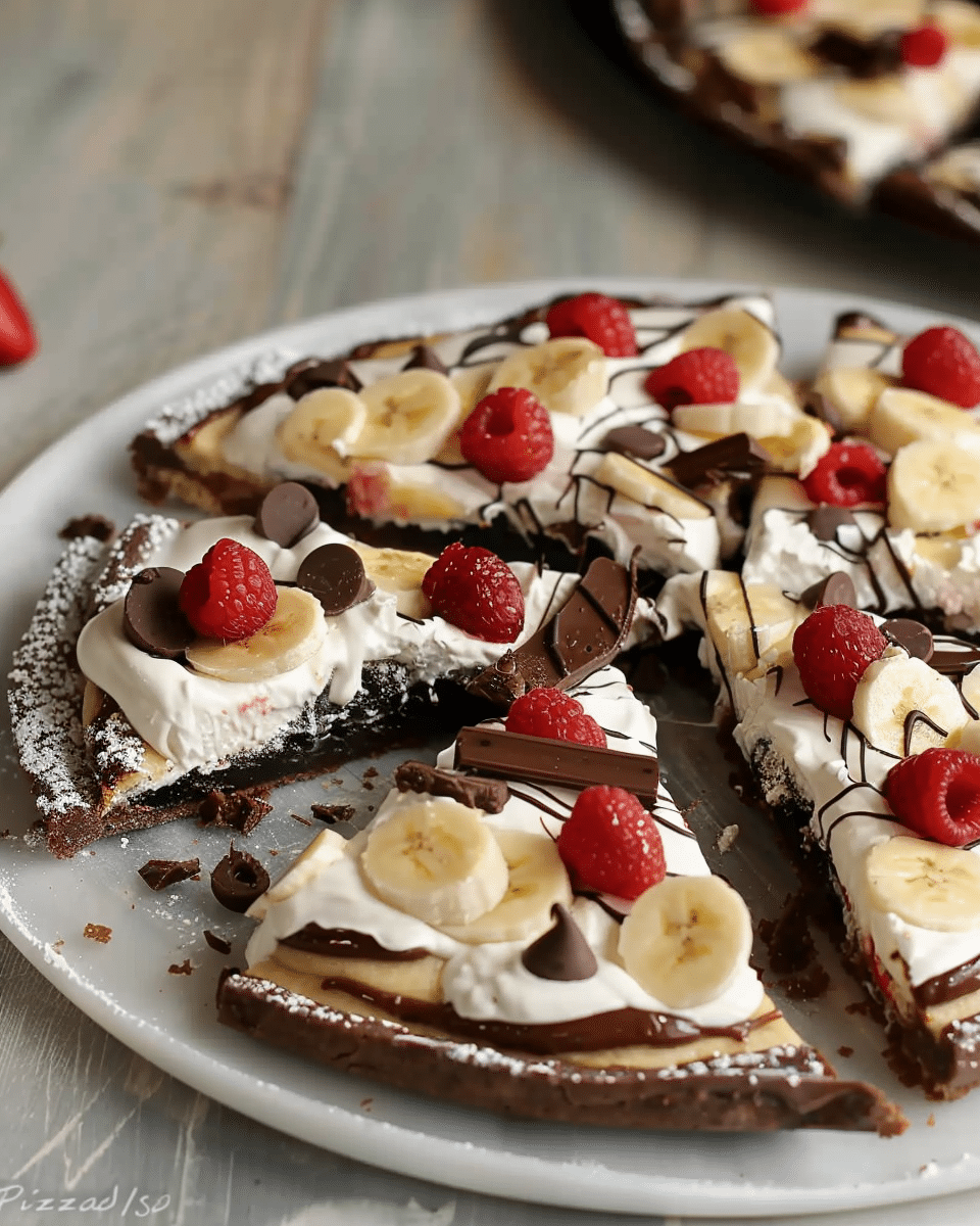 Banana Split-Brownie Pizza