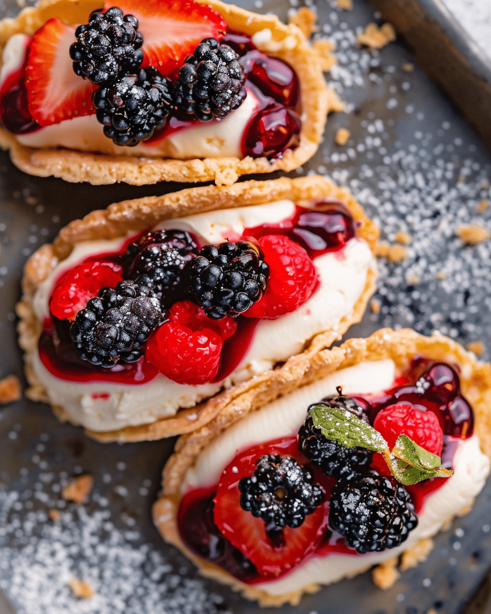 Berrylicious Cheesecake Tacos
