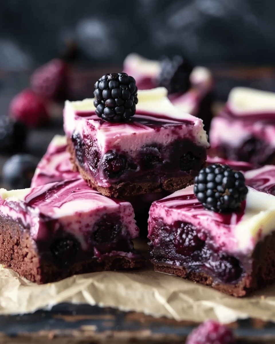 Blackberry Cheesecake Brownies