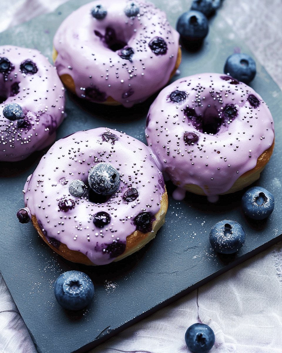 Blueberry Cake Donuts