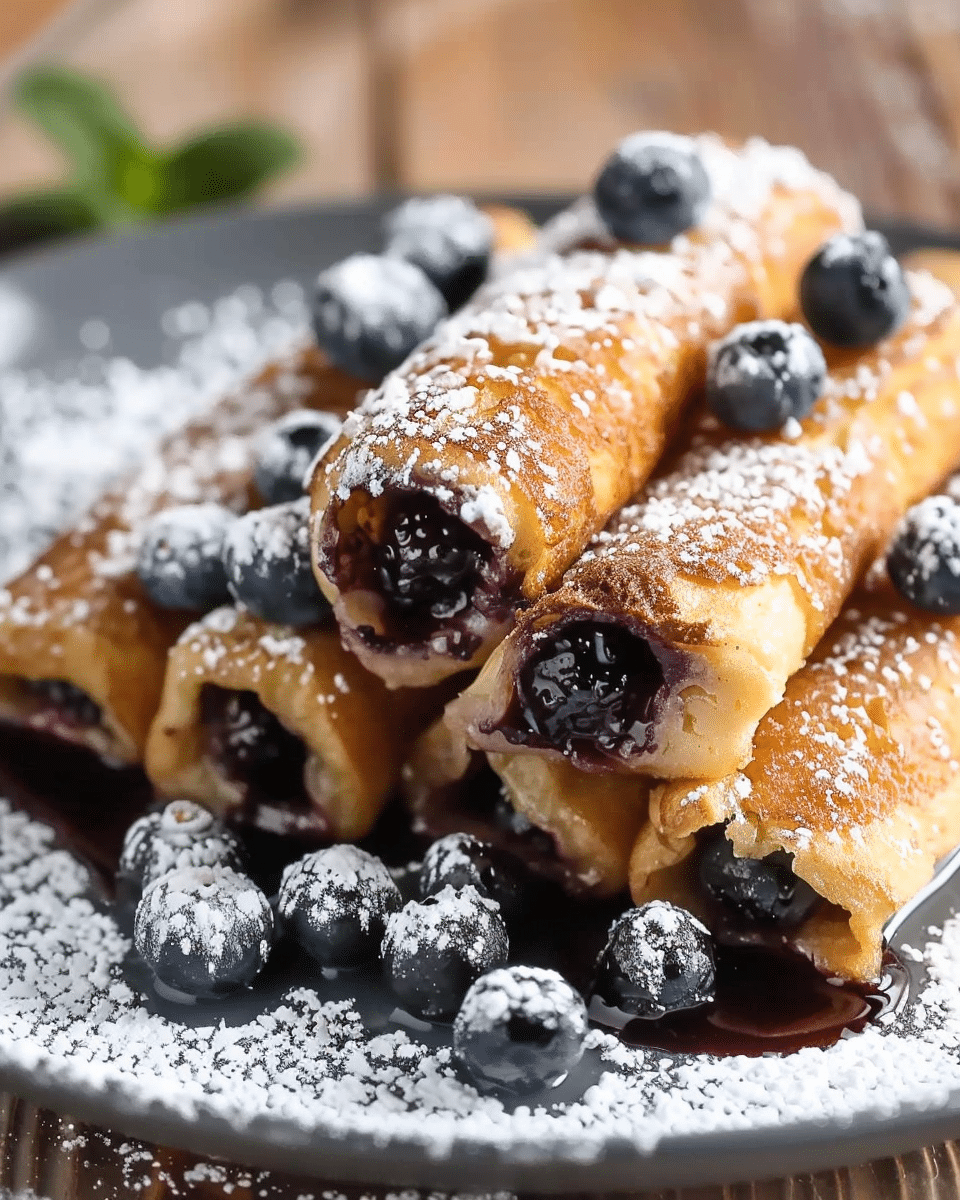 Blueberry French Toast Roll-Ups