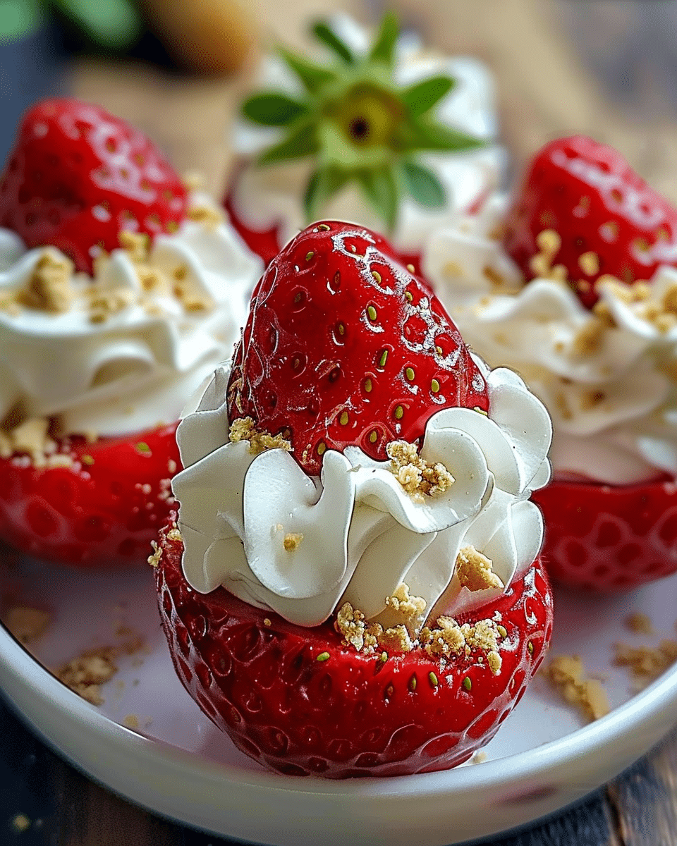 Cheesecake Stuffed Strawberries