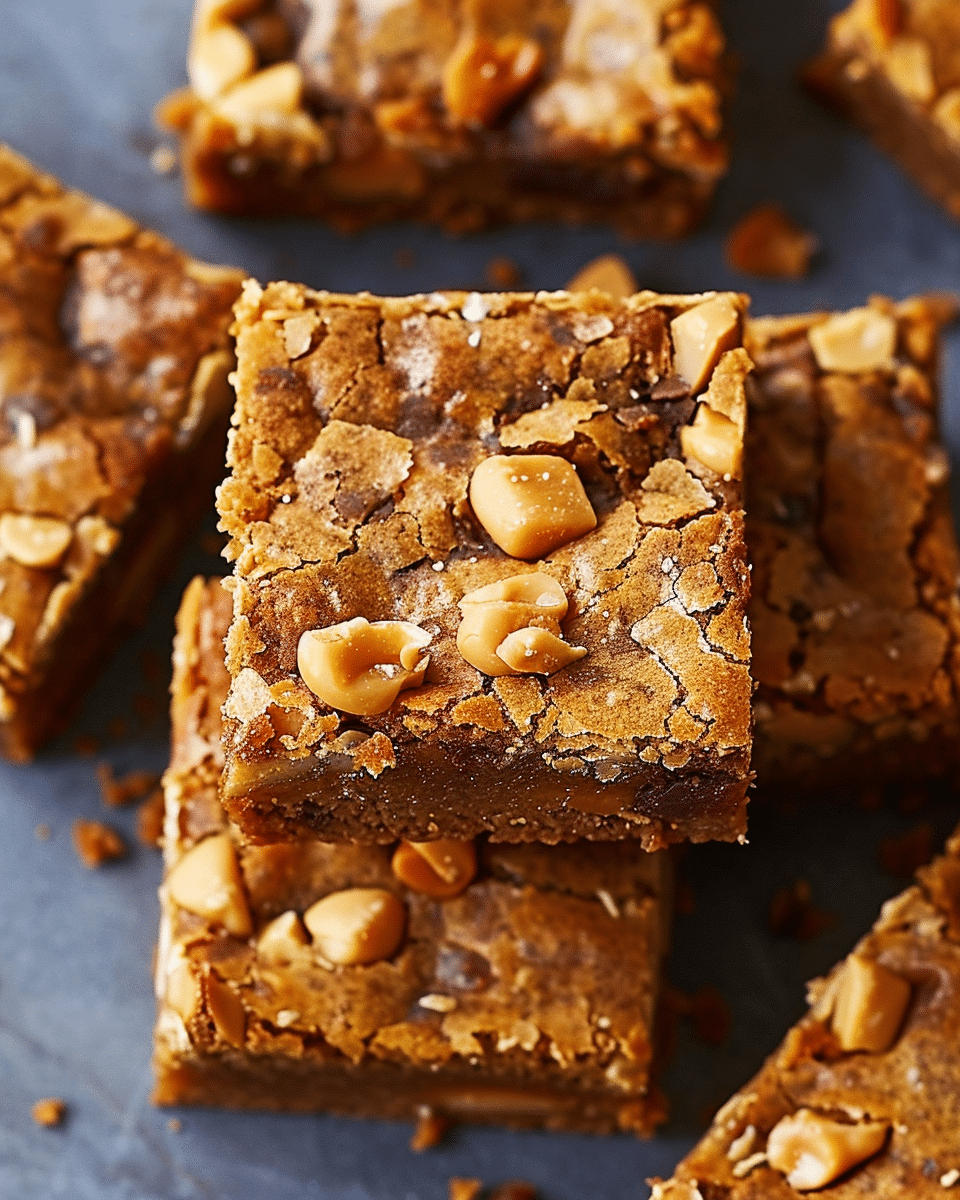 Chewy Peanut Butter Brownies