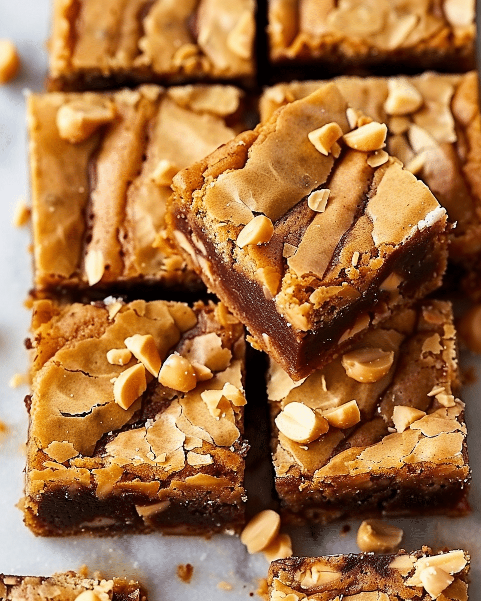 Chewy Peanut Butter Brownies