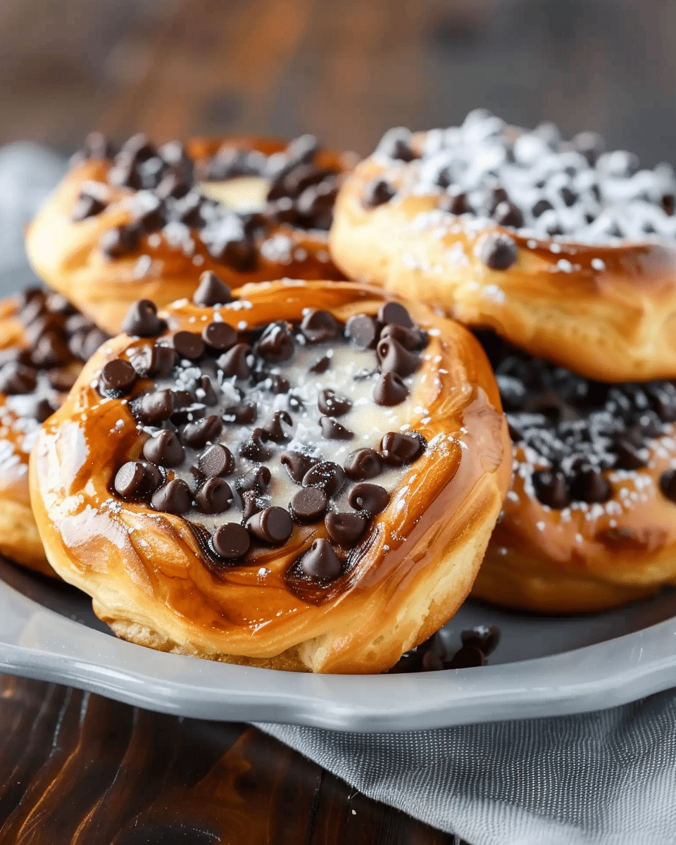 Chocolate Chip Vanilla Custard Brioches