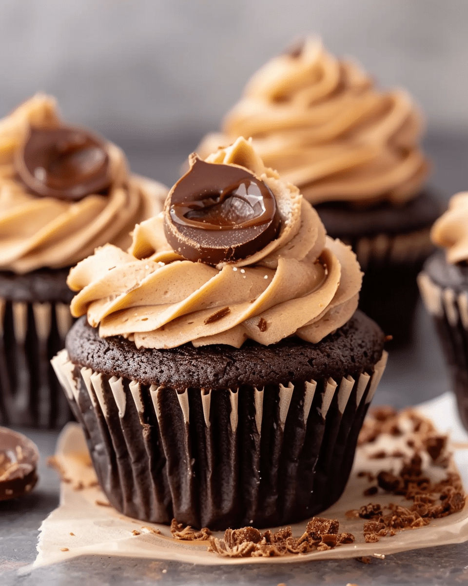 Chocolate Peanut Butter Cupcakes