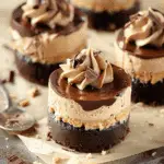 Chocolate Peanut Butter Mini Cheesecakes