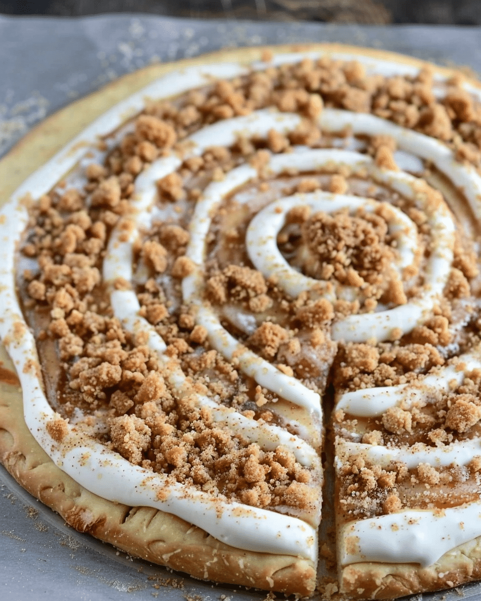 Cinnamon Crumb Dessert Pizza