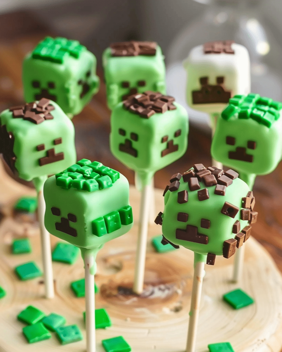 Minecraft Cake Pops Recipe