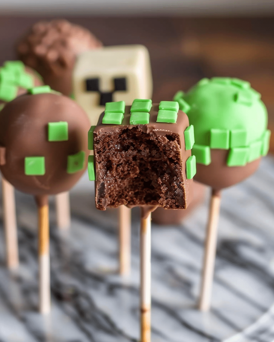 Minecraft Cake Pops Recipe