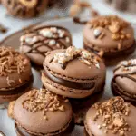 Ferrero Rocher Macarons with Nutella Ganache (No Rest French method)