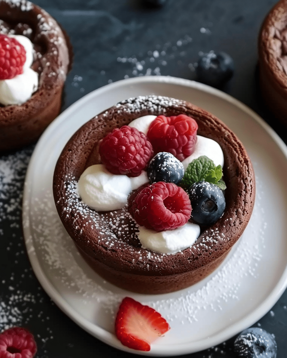 Fourth of July Chocolate Soufflé