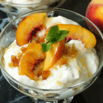 Fresh Peaches with Honey-Vanilla Creme Fraiche Recipe