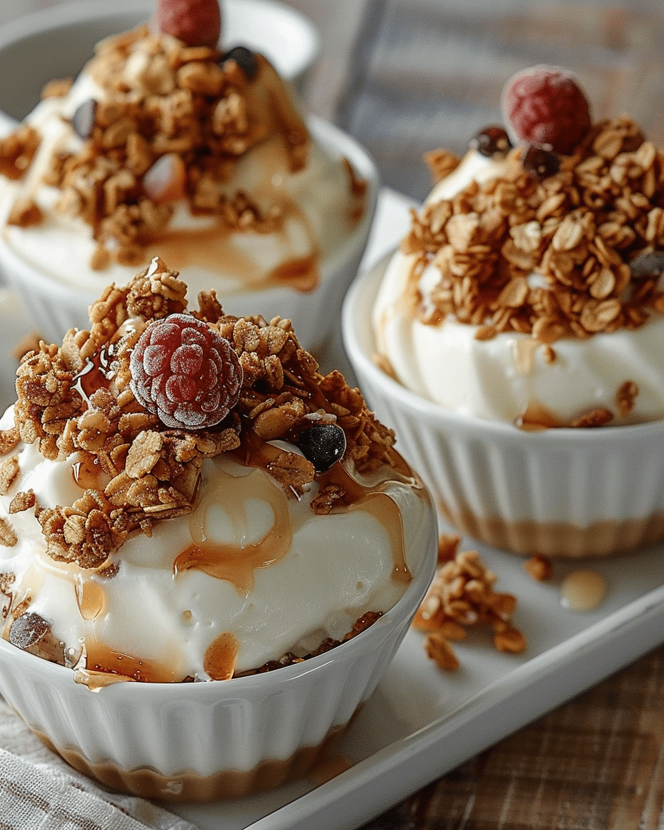 Frozen Yogurt Maple Crunch Clusters