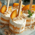 Frozen Yogurt Peach Ring Pops