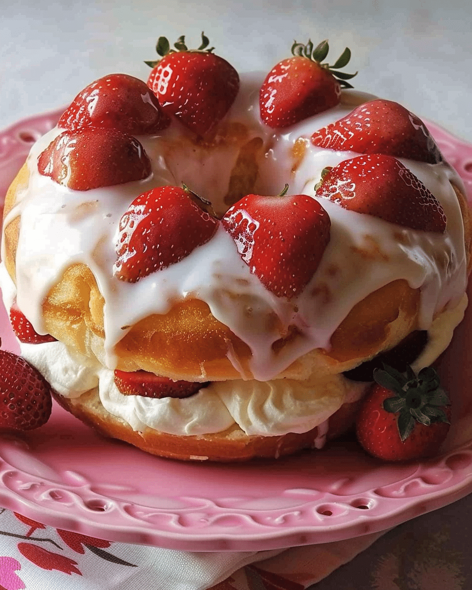 Glazed Doughnut Strawberry Shortcake