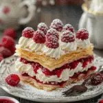 Homemade Flakies with Raspberry Compote & Vanilla Cream