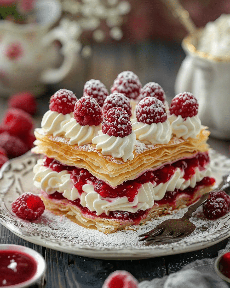 Homemade Flakies with Raspberry Compote & Vanilla Cream