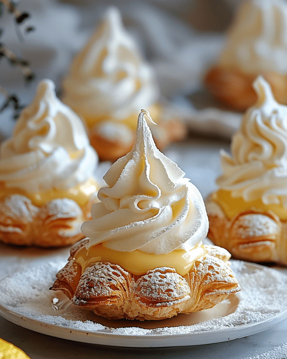Light Choux Pastries Filled with Lemon Cream: A Refreshing Citrus Delight