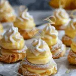 Light Choux Pastries Filled with Lemon Cream: A Refreshing Citrus Delight