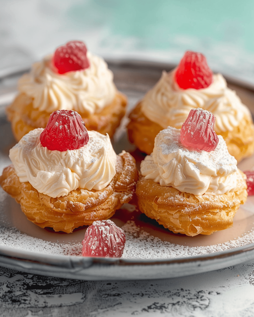Lychee Jelly Cream Puffs