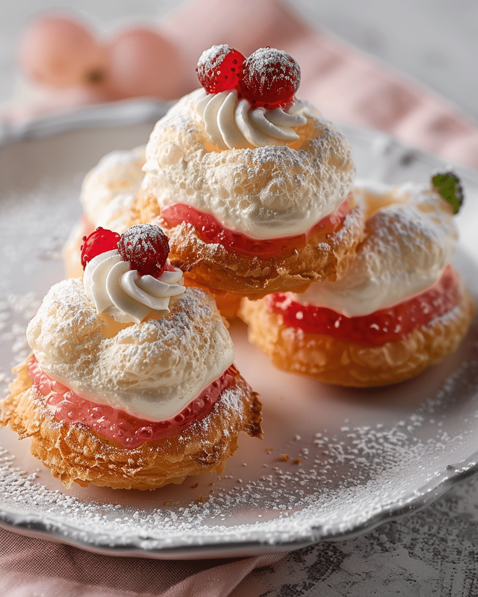 Lychee Jelly Cream Puffs