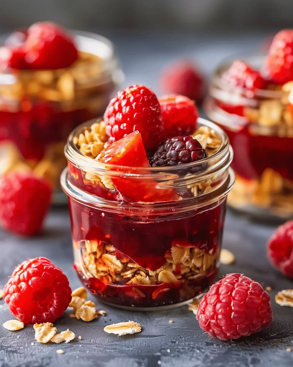Mini Mason Jar Summer Berry Crisps: An Incredible 7-Layer Delight