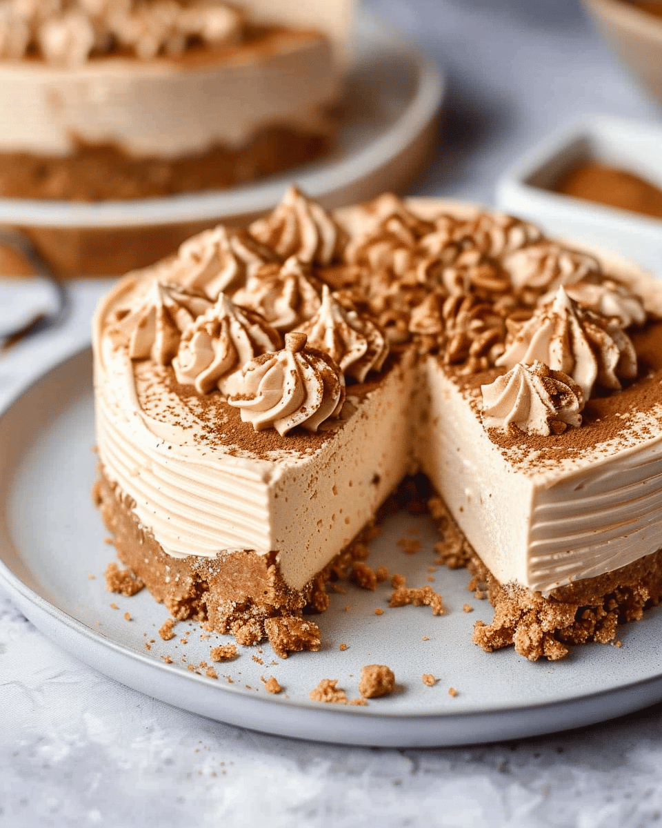 No Bake Biscoff Cheesecake