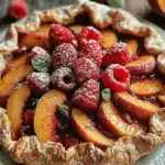 Peach Raspberry Summer Galette