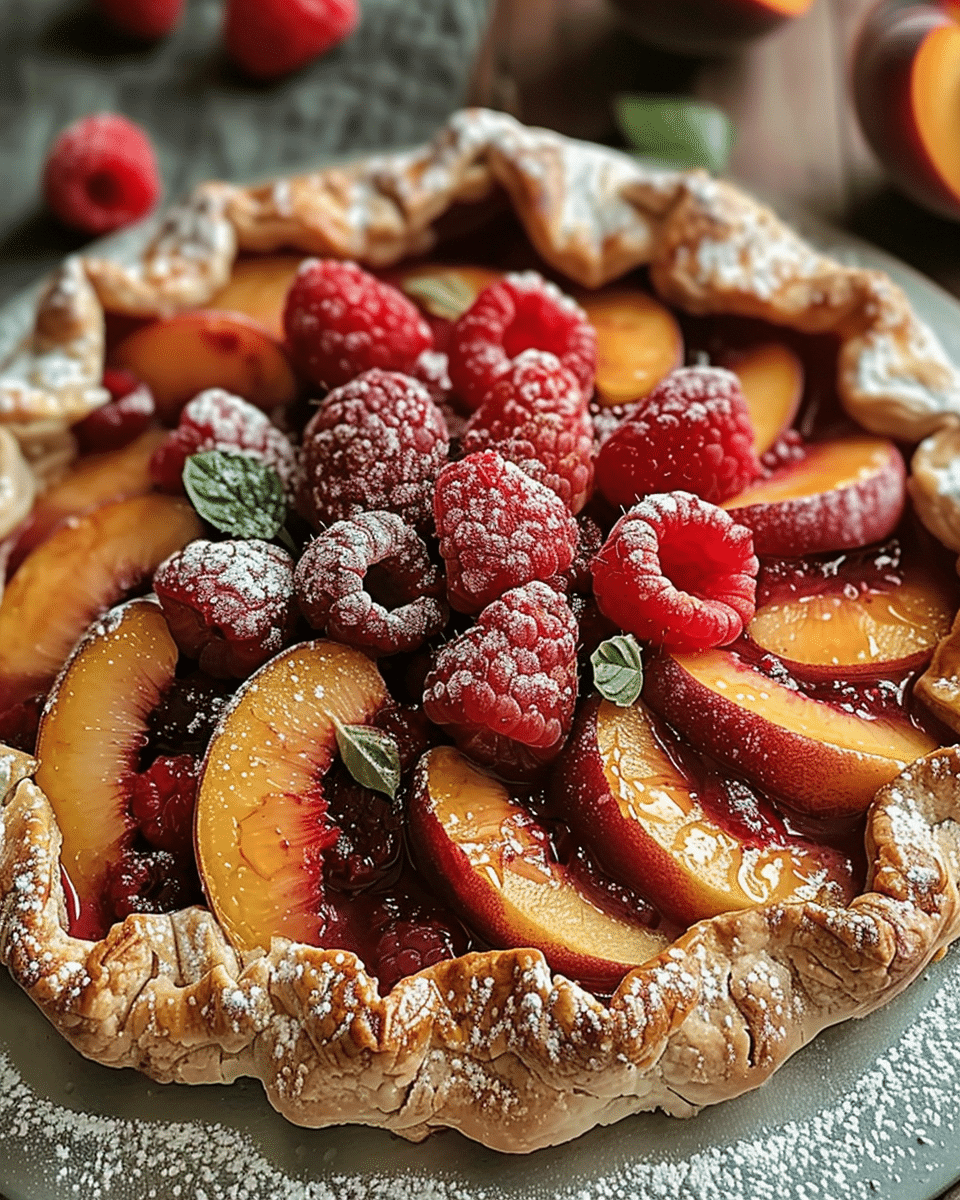 Peach Raspberry Summer Galette