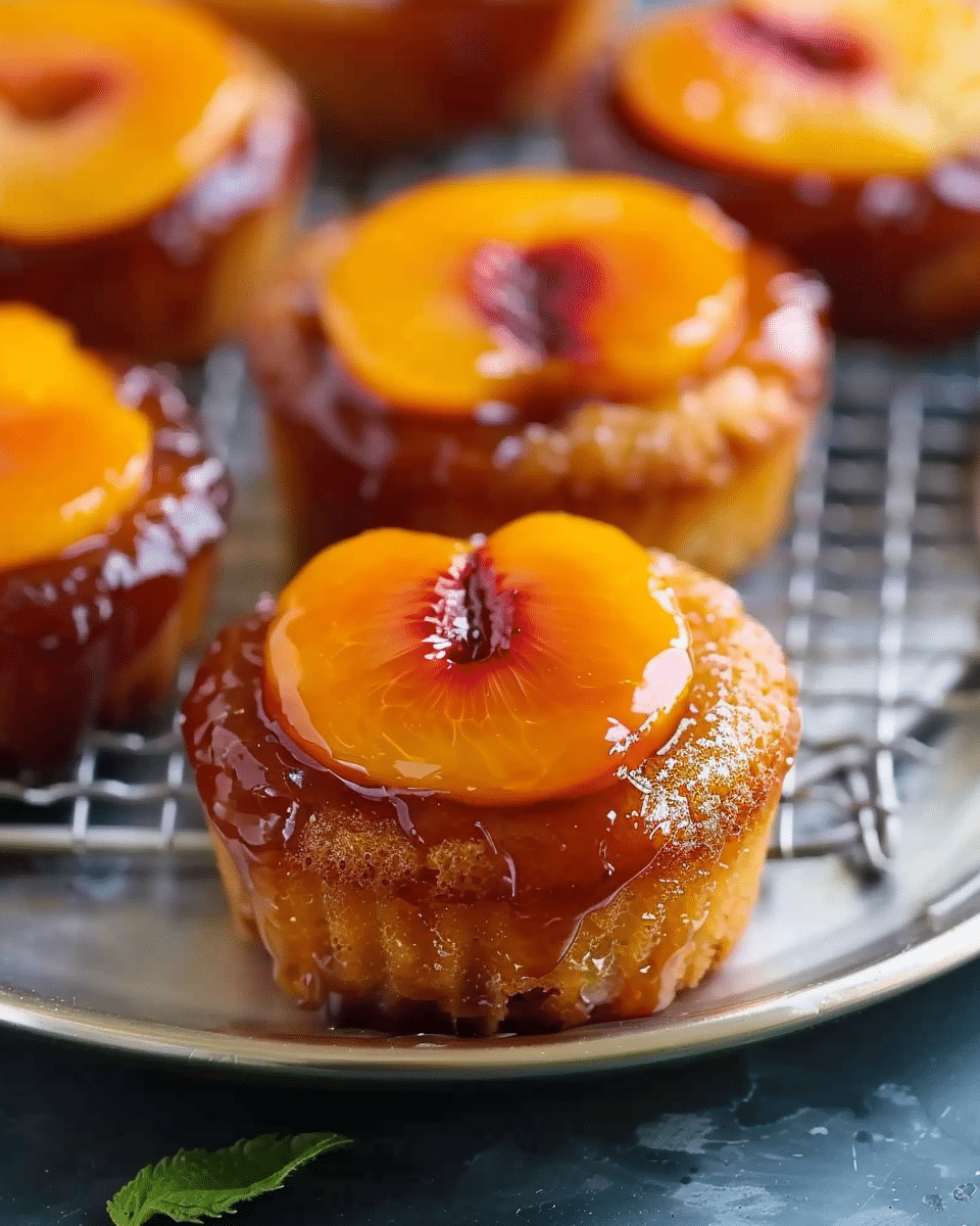 Peach Upside Down Mini Cakes