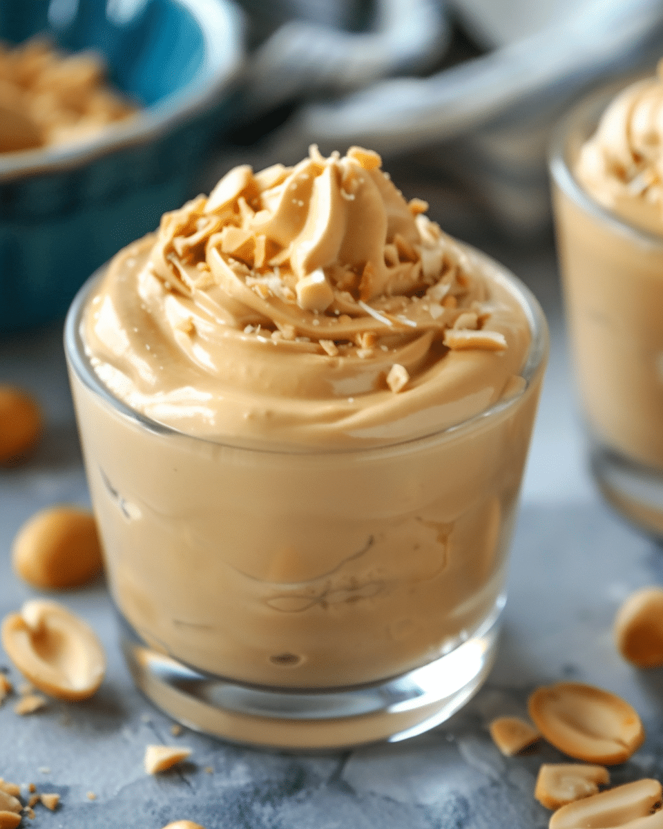 Peanut Butter Mousse with Crunchy Peanuts