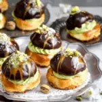 Pistachio Chocolate Choux Buns Recipe