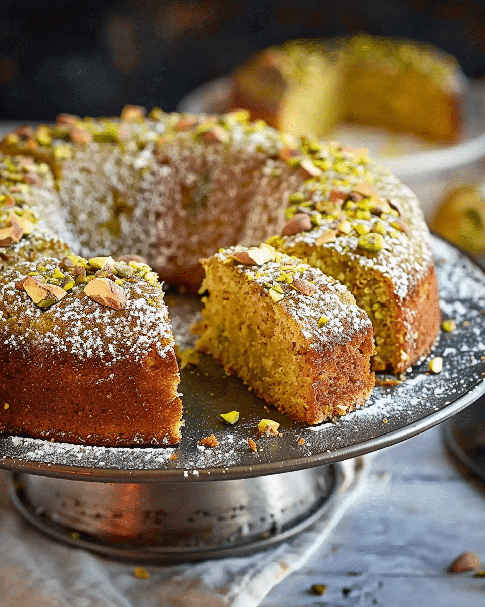 Pistachio Olive Oil Cake